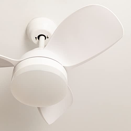 Create - WindRound White Ceiling Fan with Light, Remote, 6 Speeds, 3 Light Temperatures, Summer-Winter Mode, 1-4 Hour Timer, 40W, Ø76 cm
