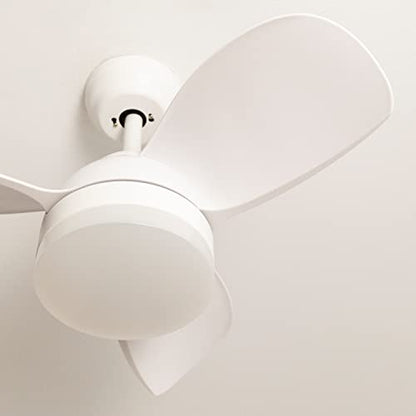Create - WindRound White Ceiling Fan with Light, Remote, 6 Speeds, 3 Light Temperatures, Summer-Winter Mode, 1-4 Hour Timer, 40W, Ø76 cm