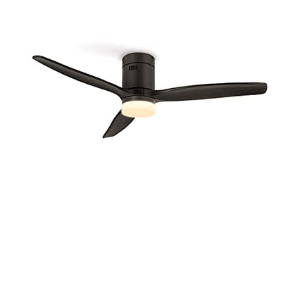 Create - Windcalm Ceiling Fan, Black, 132cm, 6-Speed, Remote & Wall Switch, Quiet DC Motor