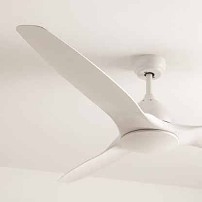 Create - Windsail White Ceiling Fan, Remote Control, Quiet AC Motor, Timer, 2 Sizes, Ø163 cm, 90W