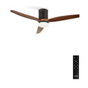 Create - Windcalm Ceiling Fan with Light, Dark Wood, Remote Control, 6 Speeds, 3 Light Settings, 40W, Ø132 cm