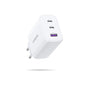 UGREEN - 65W USB C Fast Charger 3 Ports for iPhone, MacBook, Galaxy, Pixel White