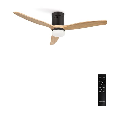 Experience ultimate climate control with the CREATE Windcalm Ceiling Fan. Features include 6 speeds, summer-winter mode, 3 light settings, timer, and energy-efficient 40W motor. Perfect for any room with its stylish n