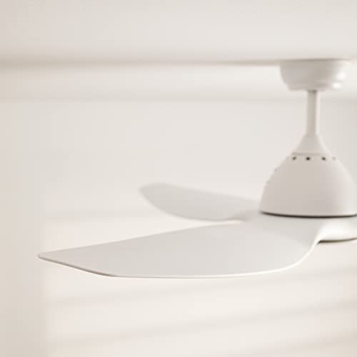 Create - Windsail White Ceiling Fan, Remote Control, Quiet AC Motor, Timer, 2 Sizes, Ø163 cm, 90W