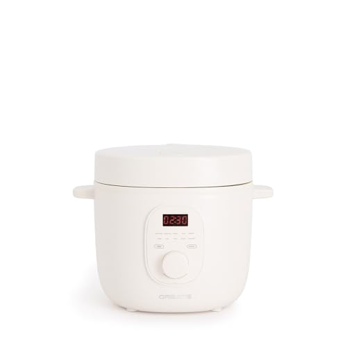 Create - 2L Electric Rice Cooker, Programmable 24-Hour Timer, Keep Warm Function, 400W