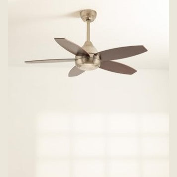 Create - Windflouwood Ceiling Fan with Remote, Quiet Reversible Blades, 3 Light Settings, 107cm
