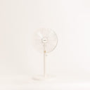 Create - Oscillating Pedestal Fan, White & Natural Wood, 50W, Retro Style, 3 Speeds