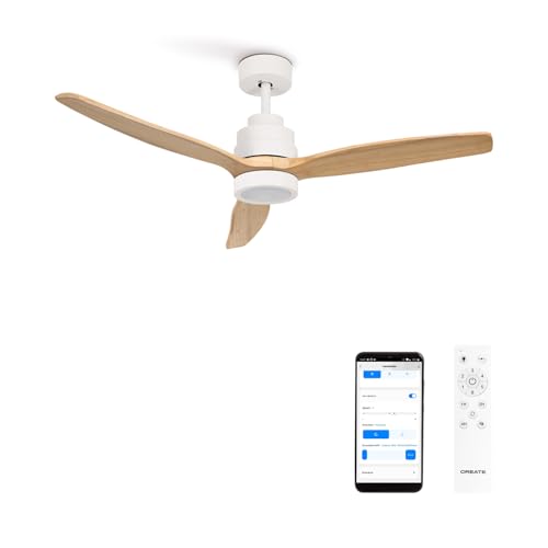 Experience unmatched comfort with the WindStylance DC Ceiling Fan! Featuring natural wood blades, 40W motor, WiFi & remote control, silent operation, 6 speeds, timer, and reversible motor. Ideal for any room, enhancing style & airflow.