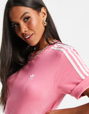 adidas Originals Pink T-Shirt Dress with British Flag Design