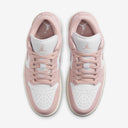 JRDN Women's Low-Top Basketball Sneaker in Pink and White
