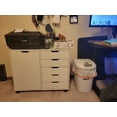 Devaise Mobile Storage Cabinet with 5 Drawers and Door