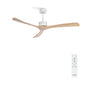 Efficient & quiet large DC ceiling fan with 6 speeds, programmable timer & natural wood blades. Perfect for any room. Easy installation.