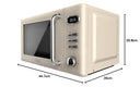 Cecotec ProClean 5110 Retro Beige Microwave With Grill - 700W Power