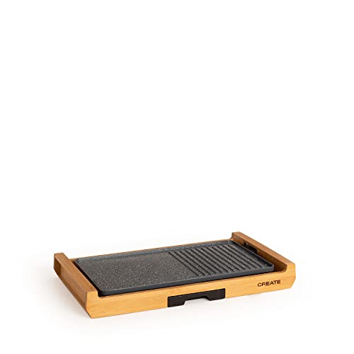CREATE Stone Flat Bamboo Electric Grill 1800W