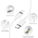 Toocheng - 20W PD USB C Wall Charger with Type C to Lightning Cable, Fast Charging, Apple Certified, 6ft Compatible with iPhone 14/13/12