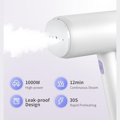 CLEVAST - Foldable Handheld Garment Steamer, 1000W Fast Heat, 150ml Tank