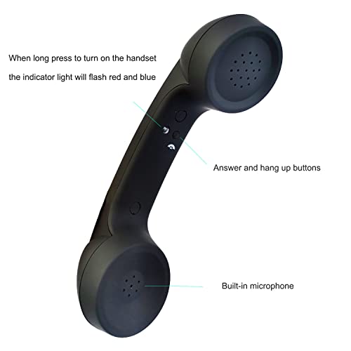 Enjoy-Unique - Retro Wireless Bluetooth Headset with Microphone and Speaker, Compatible with iPhone, Android, and Other Smartphones