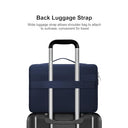 Mosiso - 360 Protective Laptop Case for 15-16 inch Laptops, Side Open Design, Navy Blue