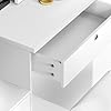 UDIYO Vanity Desk with LED Lights and 4 Drawers