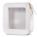 Shop FomiYes Clear Toiletry Bag, a portable makeup organizer with zipper closure. Ideal for travel, cosmetics, and toiletries. Keep your essentials organized!