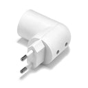 Kanlim - E27 to EU Adapter with ON/OFF Switch, Compatible with LED Bulbs