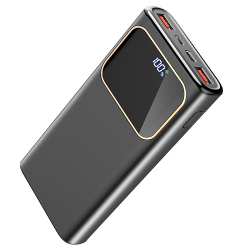 PowerBank - Portable 20,000 mAh Fast Charger With LED Display, USB-C Compatible