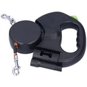 Nimomo - Double Retractable Dog Leash with Torch & Bag Dispenser, 1 Towing 2 Dogs