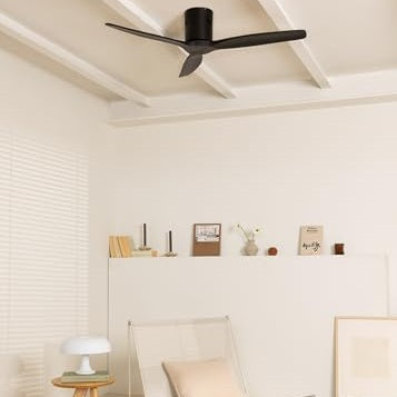 Create - Windcalm Quiet Ceiling Fan, Remote Control, 132 cm, 6 Speeds, DC Motor
