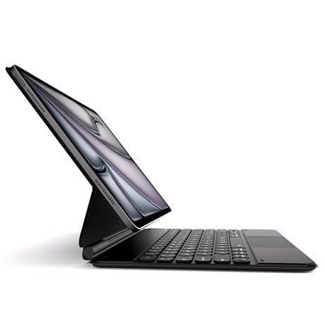 Dracool keyboard case for iPad Air 13 inch M2 2024 and iPad Pro 12.9 inch 6th 5th 4th 3rd generation featuring a magic type keyboard with trackpad magnetic support and Italian QWERTY backlit design in black
