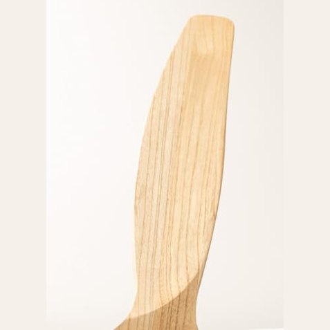 Create - Windwood Black Ceiling Fan, Natural Wood Blades, 75W, Quiet, Ø132 cm, 3 Speeds, Timer, Dual Height Adjustments