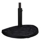 Relaxdays - Weatherproof Semi-Circular Parasol Base for 34-50 mm Poles, Black