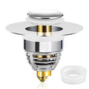 Upgrade your bathroom with Homonic's Universal Sink Plug Replacement. Made of pure copper, it features a double seal and fits 32-42 mm drains. Keywords: sink plug, bathroom stopper, pure copper