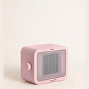 Create - Portable Ceramic Heater in Pastel Pink, 1500W with Thermostat, Dual Power Modes, Overheat Protection