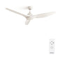 Experience superior airflow with the Windsail White Ceiling Fan. Features a quiet AC motor, remote control, timer, and sleek 3-blade design. No light, easy ceiling mount, Ø163 cm.