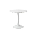 GrandCA HOME Modern Round Dining Table 80cm White