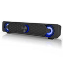 Experience immersive sound with Smalody Mini Wired USB Computer Speakers. Perfect for gaming, these speakers feature LED lights and compact design. Keywords: USB speakers, gaming speakers, LED soundbar