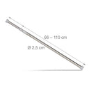 Relaxdays - Telescopic Rod Clamp for Curtains and Shower Curtains, Silver
