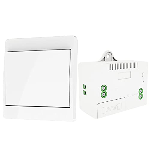 DieseRC Wireless Kinetic Light Switch Radio Frequency Safety Switch and 1000W Relay receiver controller with Fuse