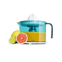 Cecotec ZitrusEasy Basic Electric Orange Juicer in blue and white with detachable cones