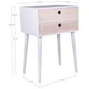 House Nordic Rimini White Bedside Table with 2 Drawers