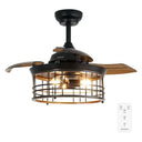 Cecotec EnergySilence Aero 3600 Ceiling Fan with black lampshade and remote control