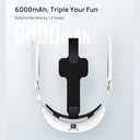 Transnovo - Battery Head Strap for Oculus Quest 2, 6000mAh, Enhanced Comfort, Extended Play Time
