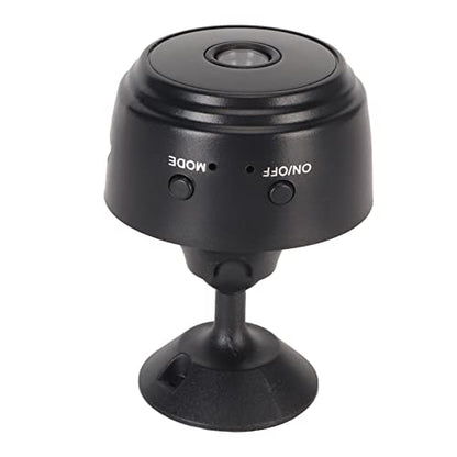 Compact 1080P HD home security camera with strong magnet and multifunction capabilities in black, designed for night use and WiFi connectivity.