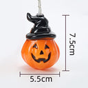 Ttsefw - Halloween String Lights with Black Hat & Pumpkin Design, 2 Modes