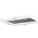 Cecotec 60 cm Wide Bolero Flux CM 602200 White Extractor Hood - High Suction Power