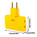 Wall Adapter - 3 Sockets, 3 In 1 Rotary Design, Ultra-Thin Flat Plug for Tight Spaces