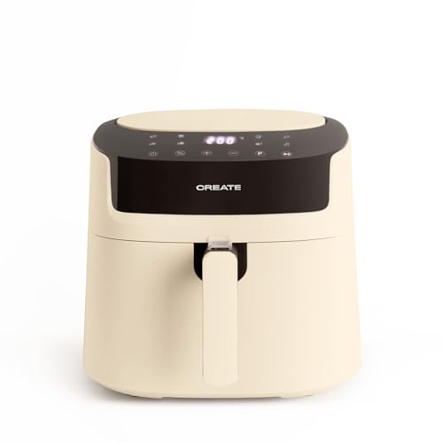 Create - 6.2L Air Pro Fryer, Cream White, 1800W, LCD, Timer, 360º Air Flow