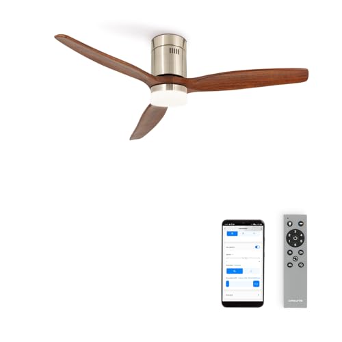 Experience year-round comfort with the Windcalm Ceiling Fan. Features WiFi, remote control, 6 speeds, timer, and 3 light settings. Energy-efficient, quiet with summer and winter modes.