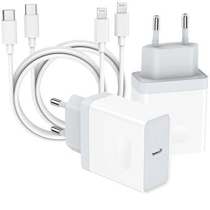 Nisiyama - 25W Charger And 2M Charging Cable For iPhone 14/13/12/11, 4-Pack