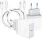 Nisiyama - 25W Charger And 2M Charging Cable For iPhone 14/13/12/11, 4-Pack